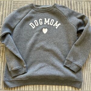Gray 'Dog Mom' Sweatshirt